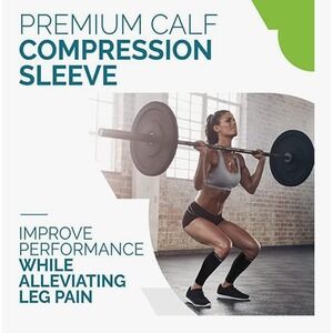 Run Forever 2 pack Sports Calf Compression Sleeves 20-30 MMHG small